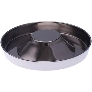 Gamelle en inox pour chiot, chat et oiseau - 28 cm de diamètre pas cher