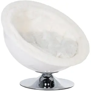 zooplus Exclusive Fauteuil Chat rétro Diam. 60cm Pet Nest White Panier pour chien et chatVendu parzooplus