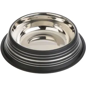 zooplus Exclusive Gamelle Silver Line, noir mat pour chat - capacité 450 mL, 20 cm de diamètreVendu parzooplus