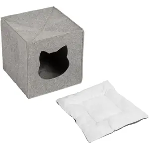 zooplus Exclusive Niche en feutre spécial étagères L 33 x l 33 x H 33 cm - pour chatVendu parzooplus