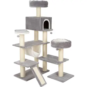 zooplus Exclusive Arbre à chat Maison en pain d'épices XXL gris clair (2 paquets)Vendu parzooplus