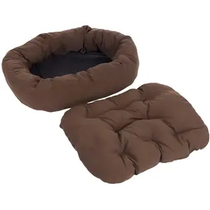 zooplus Exclusive Panier Cozy Mocca Grand chien L120 l105 H25cm - Panier pour Chien pas cher