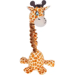 TIAKI Jouet pour chien Girafe avec cou élastique 60x19x13cm pas cher