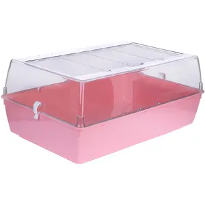 Cage TIAKI Panorama L pour rongeur - rose : L 71 x l 46 x H 31,5 cmVendu parzooplus