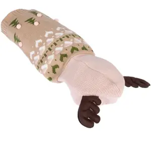 TIAKI Pull douillet en renne taille M : env. 30cm longueur dos chien pas cher