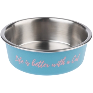 Gamelle en inox TIAKI "Better With A Cat" pour chat - capacité : 850 m...Vendu parzooplus