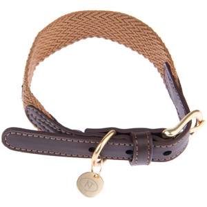 Collier Nomad Tales Bloom, caramel pour chien - taille S : tour de cou 36 - 40 cm, l 25 mm pas cher