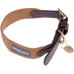 Collier Nomad Tales Bloom, caramel pour chien  - taille L : tour de cou 46 - 52 cm, l 38 mm pas cher