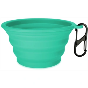 Gamelle de voyage en silicone TIAKI , turquoise pour chien et chat - 5...Vendu parzooplus
