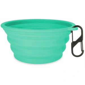 Gamelle de voyage en silicone TIAKI , turquoise pour chien et chat - 7...Vendu parzooplus