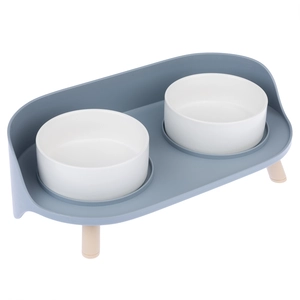 Gamelle double en céramique TIAKI pour chien et chat - capacité : 2 x ...Vendu parzooplus