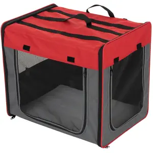 zooplus Exclusive Niche pliable First Class Basic taille M l 46 x P 61 x H 53,5 cm, rouge/gris - pour chienVendu parzooplus