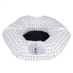 zooplus Exclusive Tunnel de jeu Donut 85 cm de diamètre x H 25 cm - pour chatVendu parzooplus