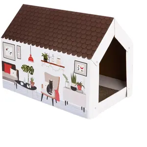 zooplus Exclusive Maisonnette Home XL Hiver avec griffoir pour chat - L 58 x l 36 x H 41 cmVendu parzooplus
