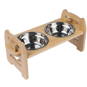 Gamelle double Modern Living Ubud avec support en bambou - capacité : 550 ml, L 42 x l 19 x H 20 cmVendu parzooplus
