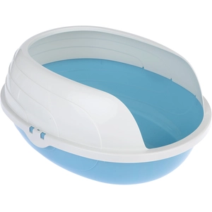 Bac à litière TIAKI Cobby blanc/bleu pour chatVendu parzooplus