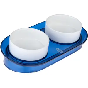 2 x 400 ml double gamelle en céramique Deep Sea TIAKI 13 cm de diamètre pour chat et chienVendu parzooplus