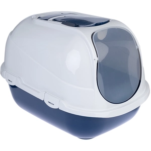 Maison de toilette TIAKI Wegie pour chat blanc/bleu foncé pour chatVendu parzooplus