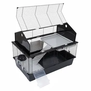 Cage TIAKI Maisonnette 100 pour lapin et cochon d'Inde - L 96 x l 57 x...Vendu parzooplus