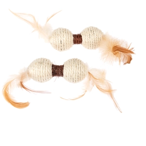 Lot de jouets TIAKI Haltères en sisal pour chat - 2 jouetsVendu parzooplus