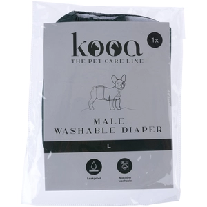Couche lavable kooa pour chien mâle - taille LVendu parzooplus