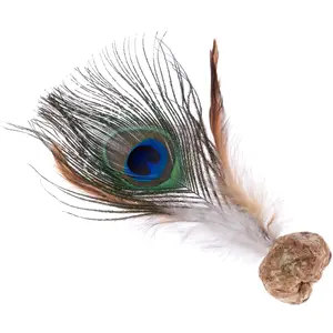 Jouet Modern Living Katmandou avec des plumes de paon pour chat pas cher