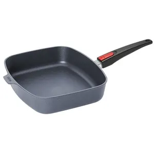 Comparateur de prix : Poêle rectangle Diamond Lite 30 cm - Woll - Gris - Fonte Aluminium