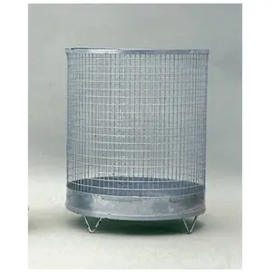 Comparateur de prix : NORDWEST Corbeille à déchets H600xD400 mm 75 l grillage métallique gal...