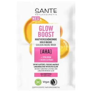Sante Glow Boost Golden Facial Mask AHA Masque visage 10 mlVendu parflaconi