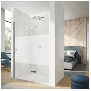 Hüppe - Porte Battante Design Pure À 4 Angles Avec Segments Fixes EtVendu parreuter