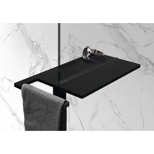 Huppe Hüppe - Select + Porte-serviettes avec étagère 40 x 22 cm, Noir mat (SL2401123) pas cher