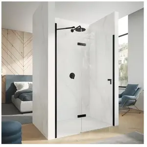 HÜPPE Design pure Porte pivotante, avec élément fixe, pour accès d'ang...Vendu parreuter