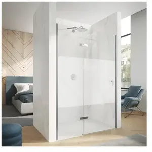 HÜPPE Design pure Porte pivotante, avec élément fixe, pour accès d'ang...Vendu parreuter