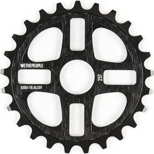 Wethepeople Pignon WTP 4Star 28T en Aluminium CNC avec Écrou Noir pour Transmission pas cher