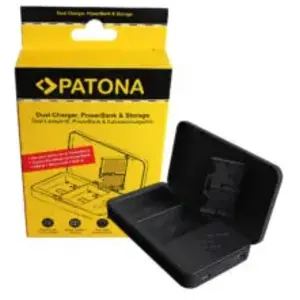 Patona Chargeur double avec fonction Powerbank et stockage carte SD po... pas cher