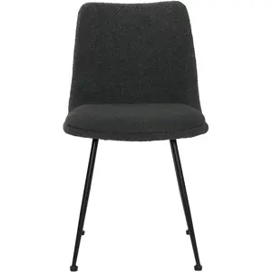 Mobel - Sit - Lot de 2 chaises Sit&Chairs housse noire, pieds noirs mats - 58,5x46x83cm OS pas cher