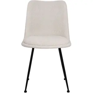 Mobel - Sit - Lot de 2 chaises Sit&Chairs tissu bouclé (100% polyester), métal - 58,5x46x83cm OS pas cher