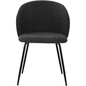 Mobel - Sit - Lot de 2 chaises Sit&Chairs housse noire, pieds noirs mats - 60x48x78cm OS pas cher