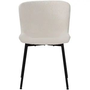 Mobel - Sit - Lot de 2 chaises Sit&Chairs revêtement blanc, pieds noirs mats - 48x59x83cm OS pas cher