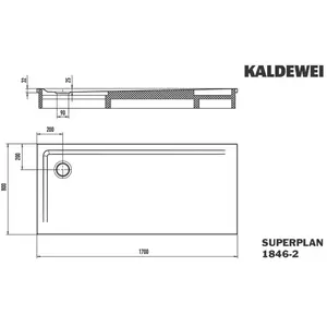 Kaldewei - superplan 1846-2, Receveurs de douche avec support de pas cher