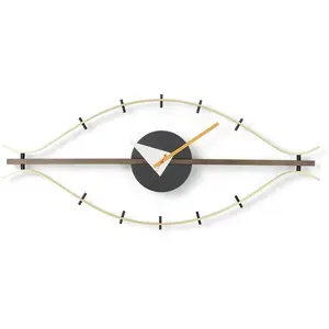 Vitra - Horloge Nelson Clock - Métal - Noyer massif - Designer George ... pas cher