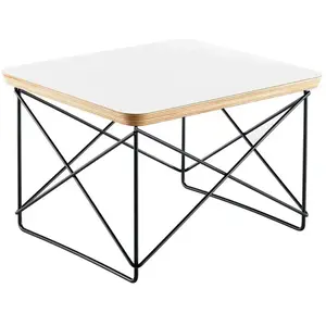 Table d'appoint Occasional LTR - Piètement epoxy - Charles & Ray Eames Vitra Blanc taille unique pas cher