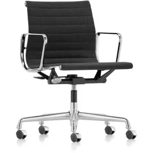 Vitra - Fauteuil à roulettes Eames Aluminium - Noir - Aluminium inject... pas cher