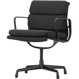 Vitra - Fauteuil rembourré Soft Pad - Noir - Aluminium injecté - Desig... pas cher