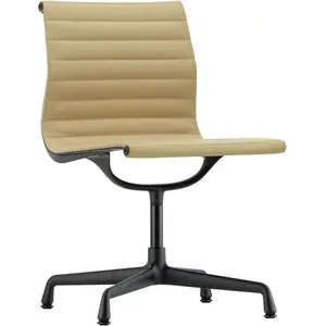 Vitra - Chaise de bureau Eames Aluminium - Marron - Cuir de vache - De...