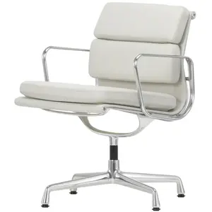 Vitra - Fauteuil rembourré Soft Pad - Blanc - Cuir de vache - Designer... pas cher