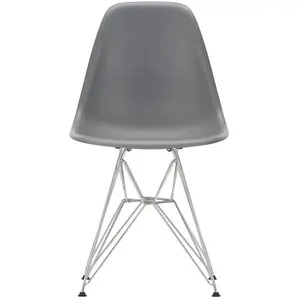 Vitra - Chaise Eames Plastic - Gris - Plastique recyclé post-consommat... pas cher