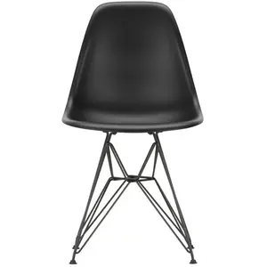 Vitra - Chaise Eames Plastic - Noir - Plastique recyclé post-consommat... pas cher