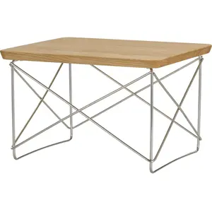 Vitra - Table d'appoint Occasional Table LTR - Bois naturel - Fil d'acier inoxydable - Designer Charles & Ray EamesVendu parmade-in-design