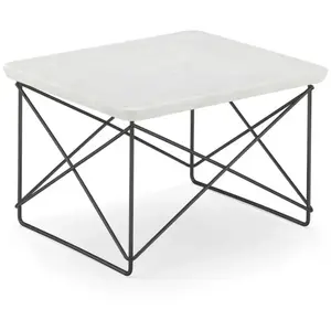 Table d'appoint Eames Ocassional LTR piétement époxy Vitra Marbré blanc taille unique